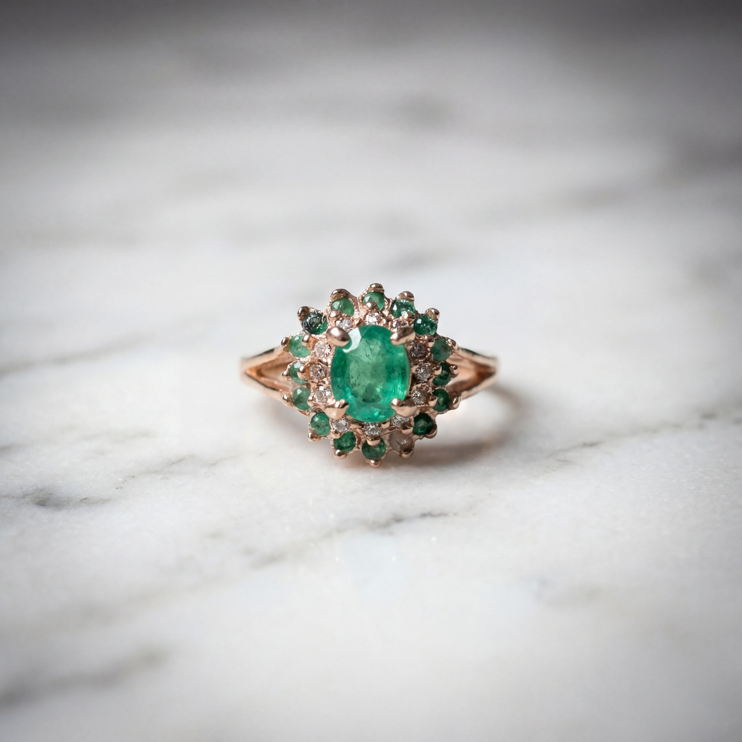 Emerald & Diamond Ring - Image 2