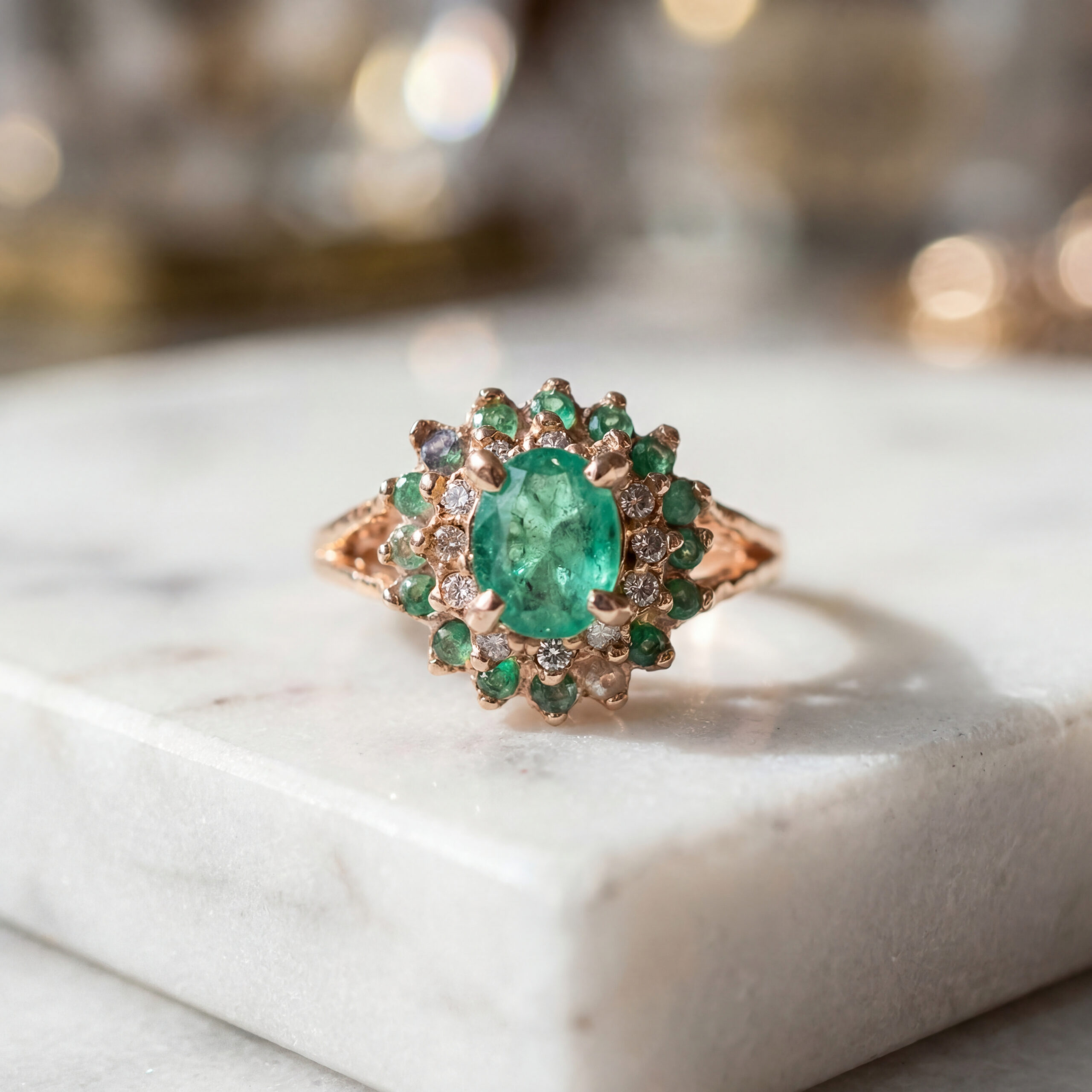 Emerald & Diamond Ring - Image 4