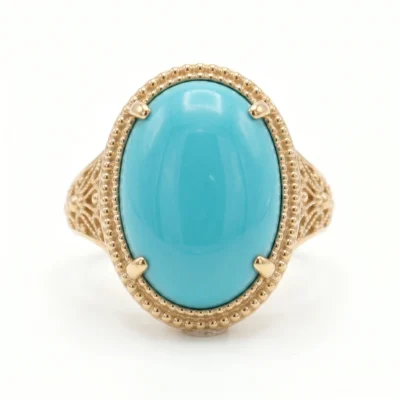 Hand-Engraved Turquoise Vintage